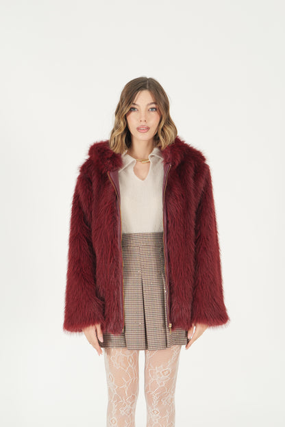 Eco pelliccia con zip