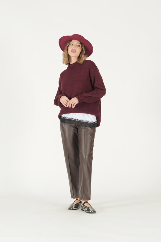Maglione girocollo over