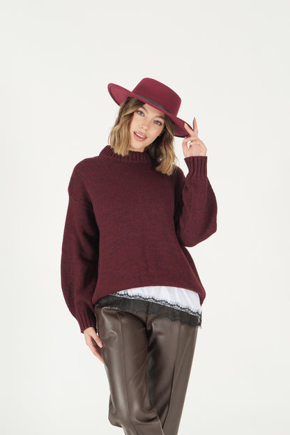 Maglione girocollo over