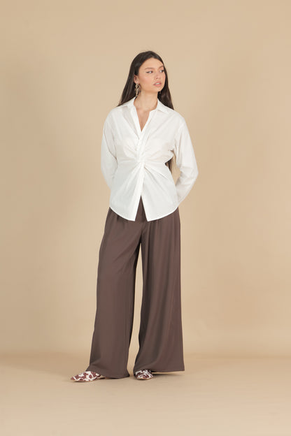 Pantalone palazzo con cintura