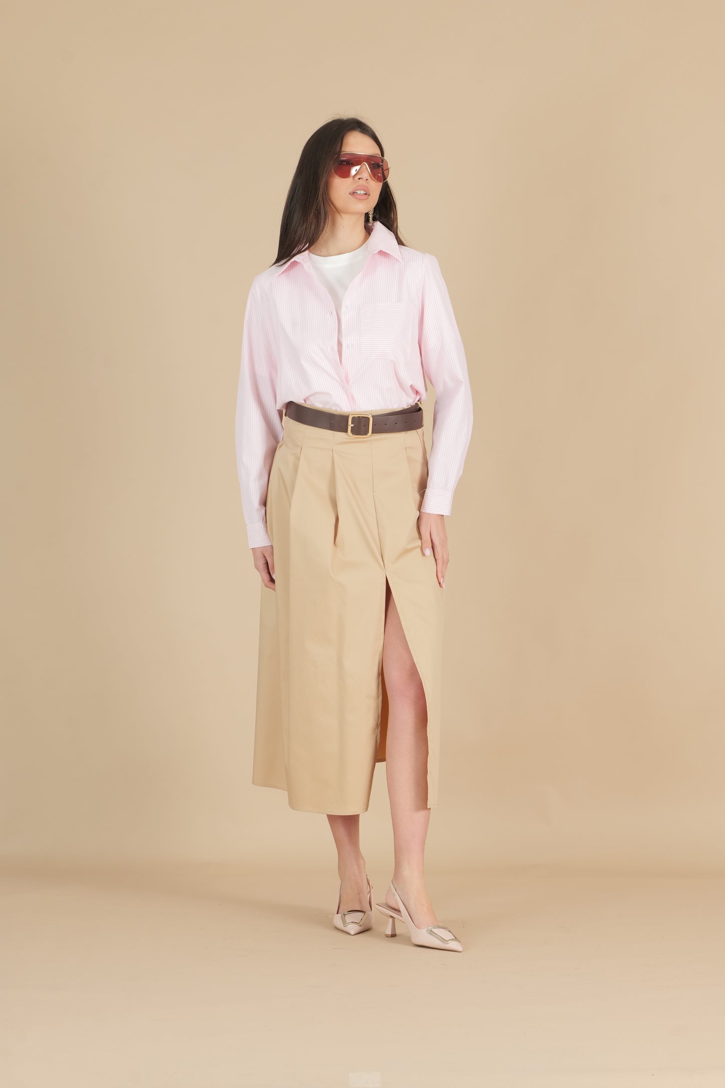 Camicia a righe con taschino