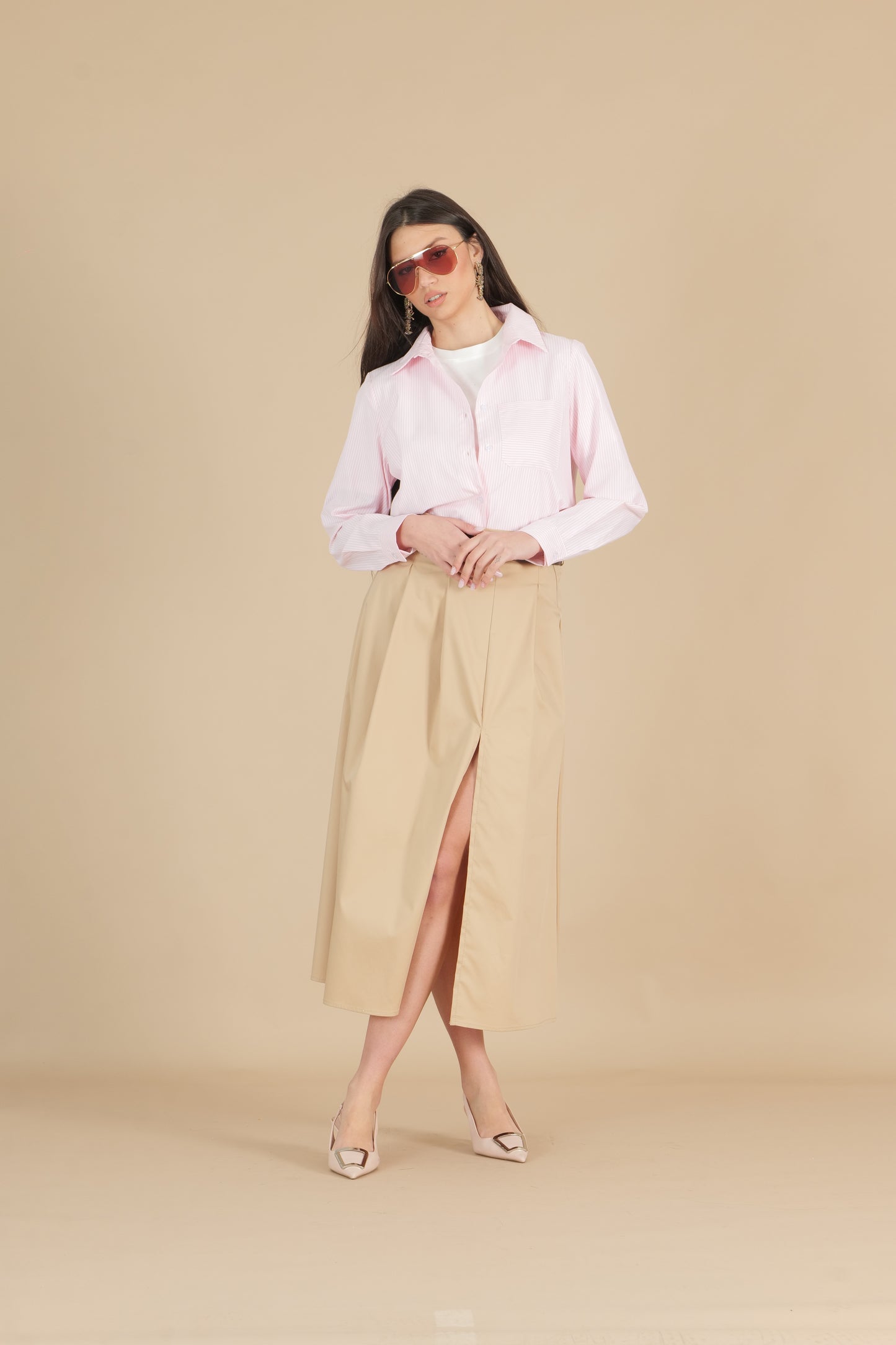 Camicia a righe con taschino