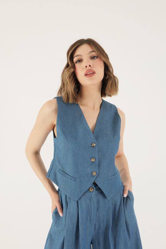 Gilet in denim