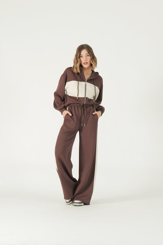 Pantalone tuta bicolore
