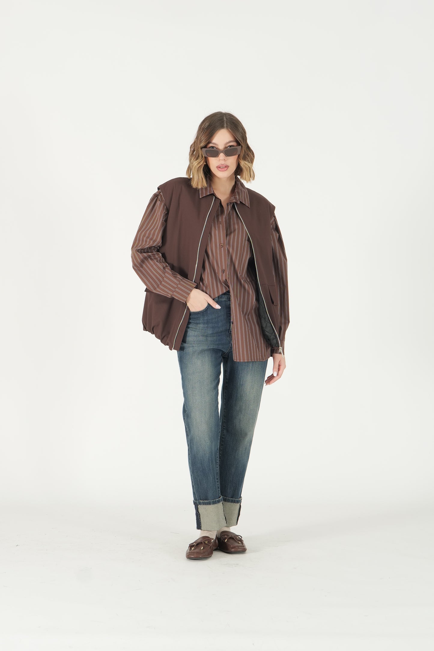 Camicia a righe over