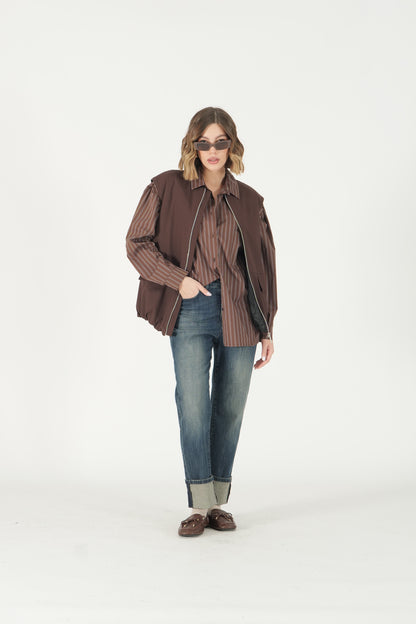 Camicia a righe over