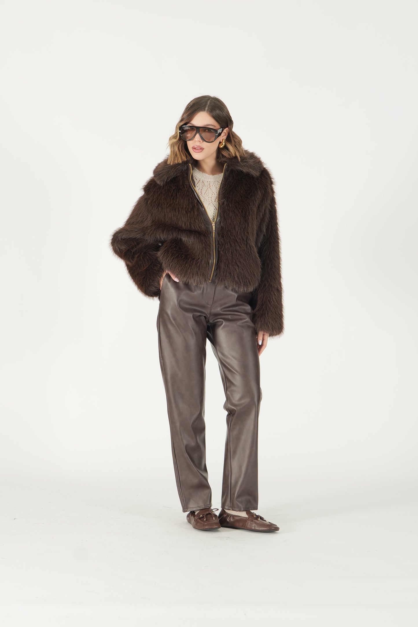 Pantalone in ecopelle