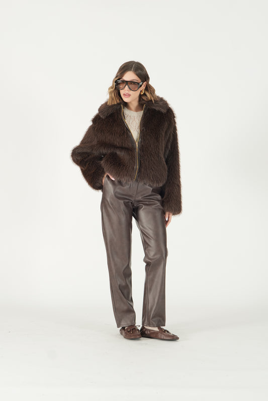 Pantalone in ecopelle