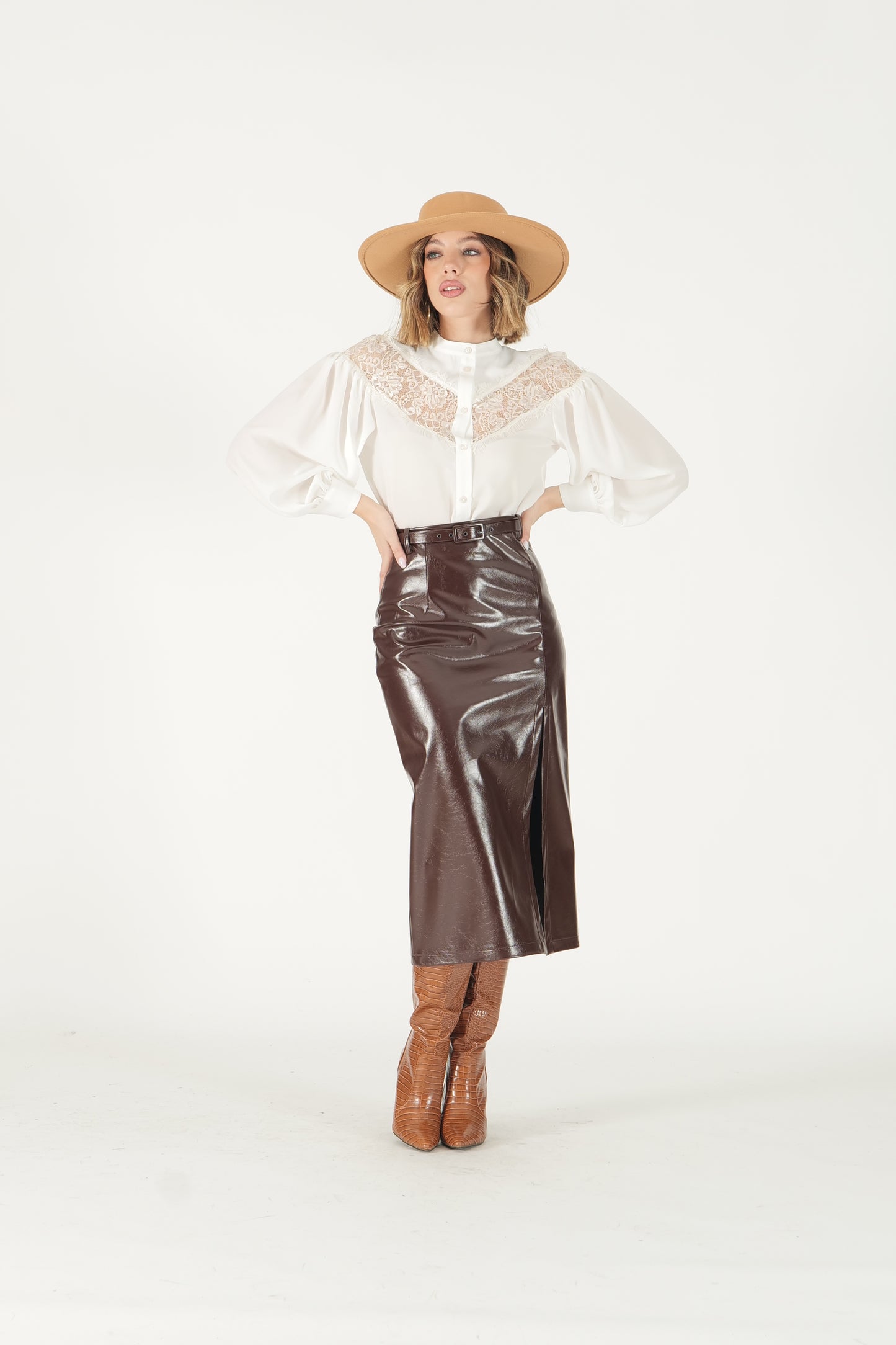 Camicia con dettaglio pizzo