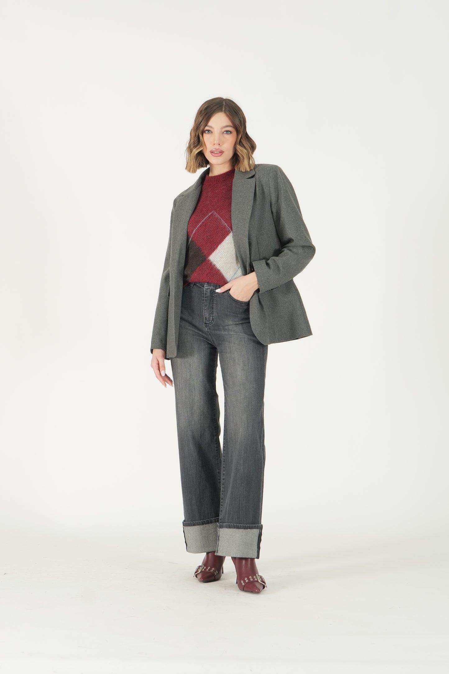 Gilet in maglia con motivo