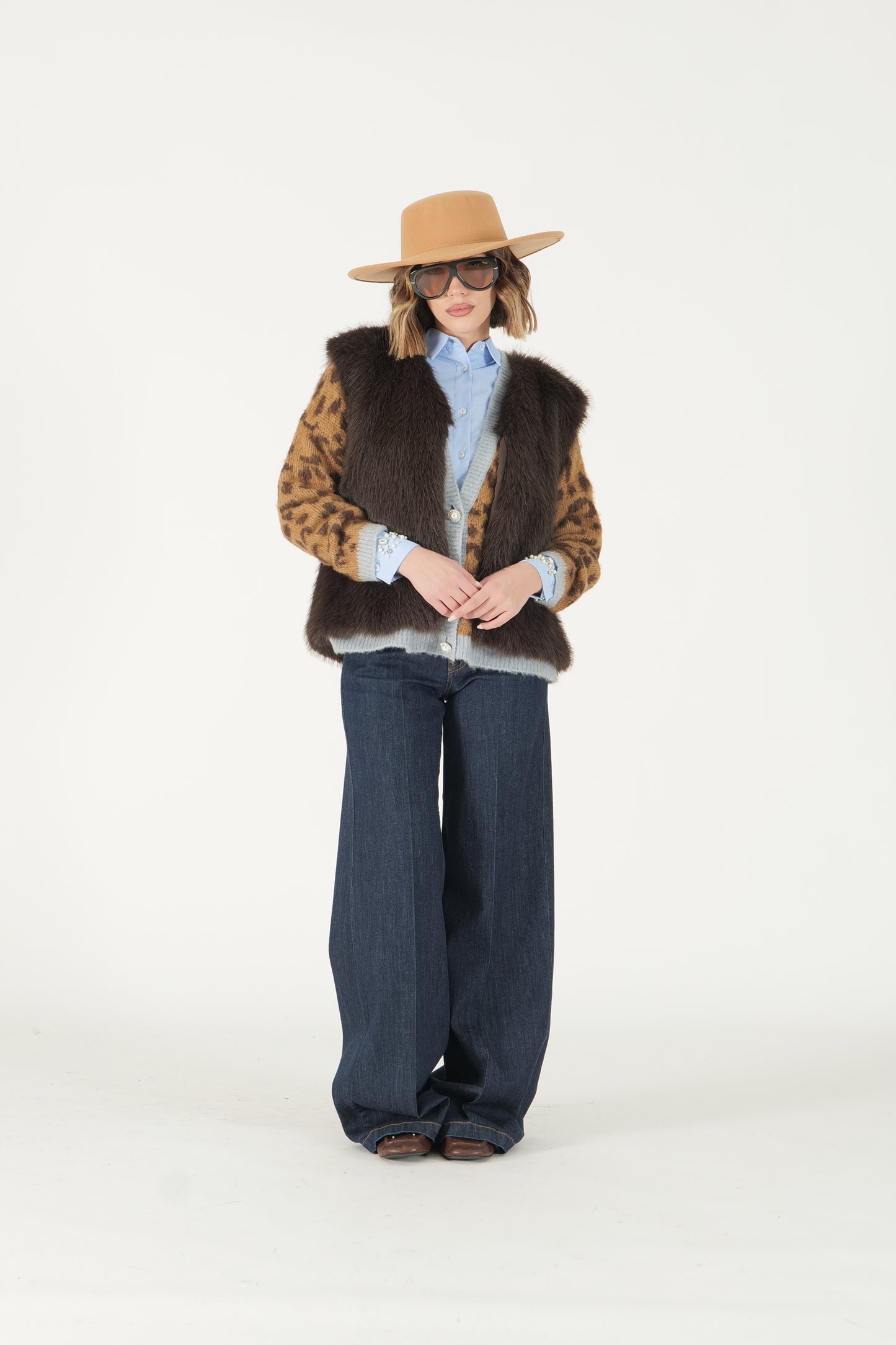 Gilet in eco pelliccia