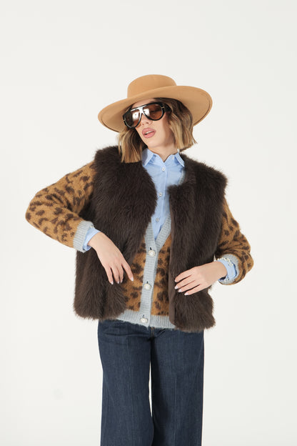 Gilet in eco pelliccia