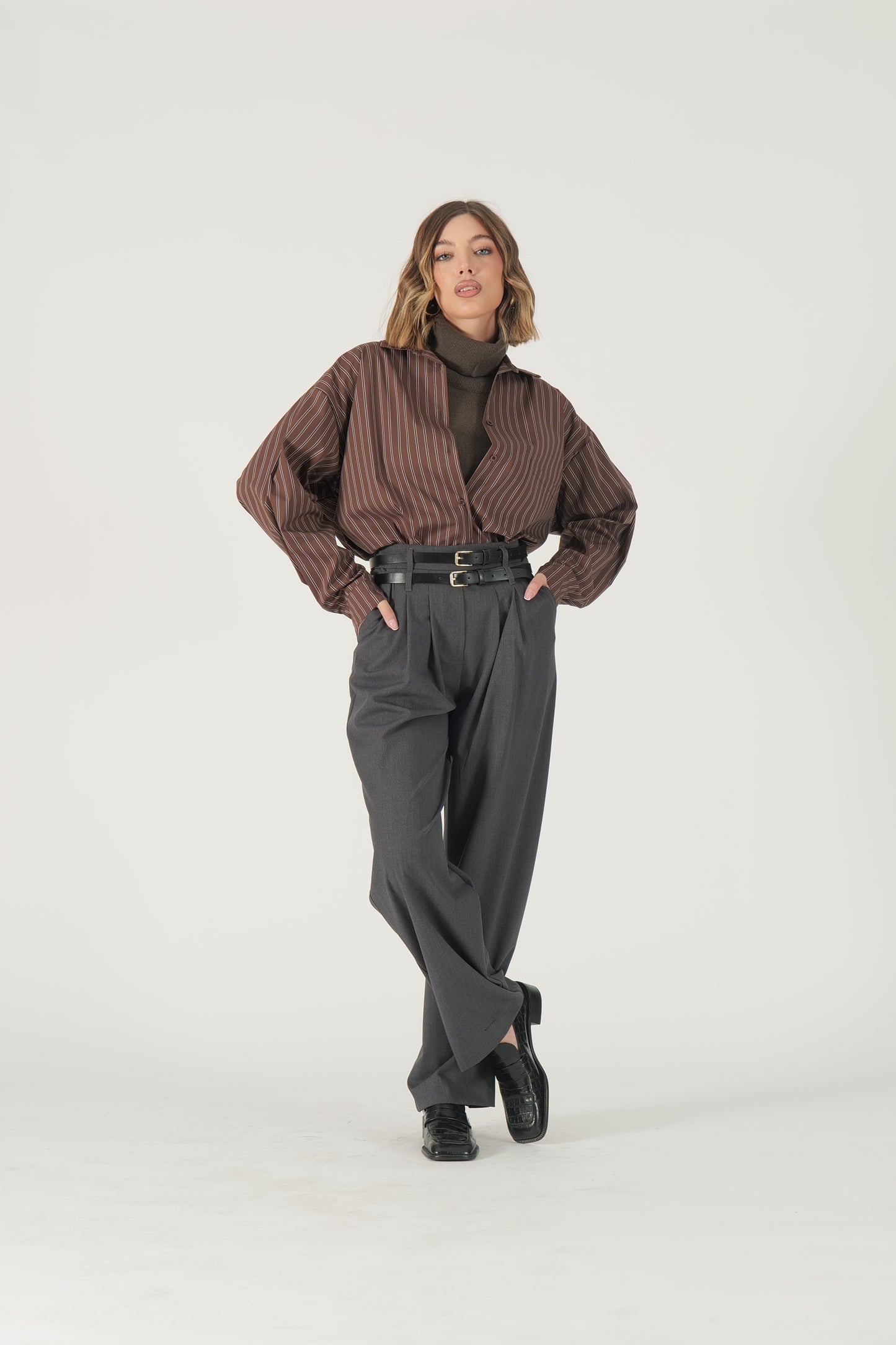 Camicia a righe over