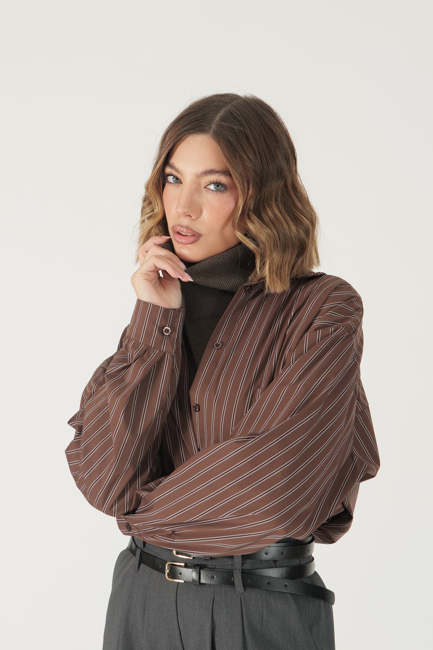 Camicia a righe over