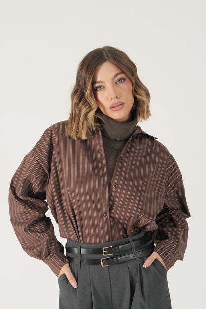 Camicia a righe over