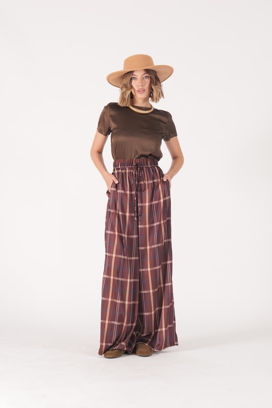 Pantalone palazzo a fantasia