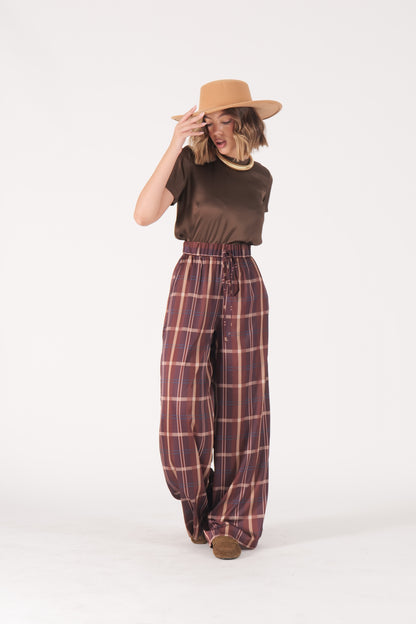 Pantalone palazzo a fantasia