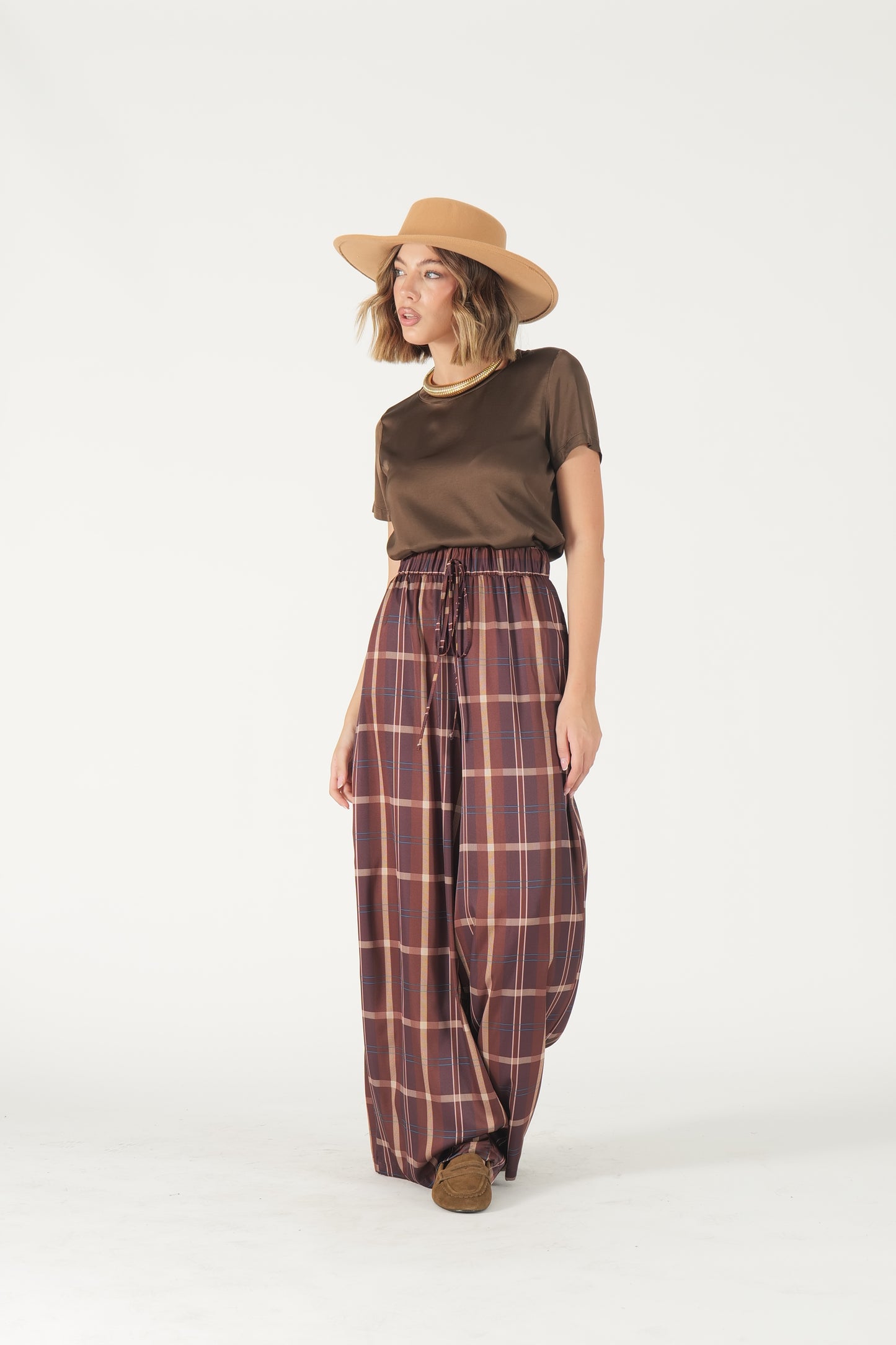 Pantalone palazzo a fantasia
