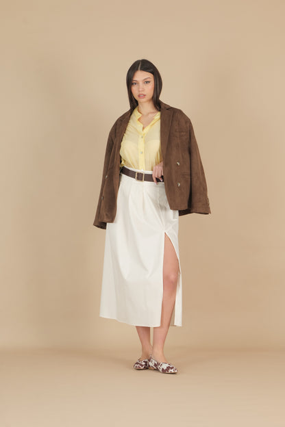 Giacca in suede doppiopetto