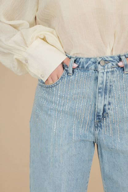 Jeans con strass